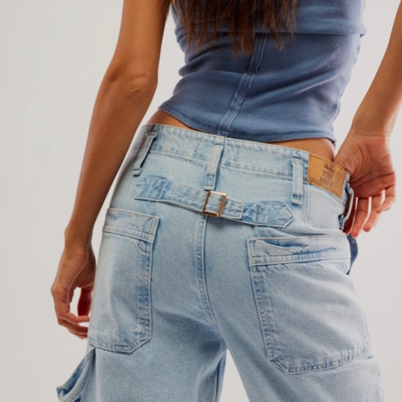 Major Leagues Wide Leg Crop Jeans Free People - Picture 4 of 4